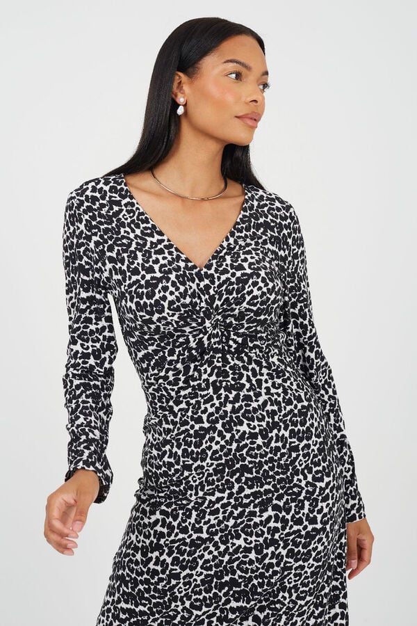 Brave Soul Vestido largo estampado negro