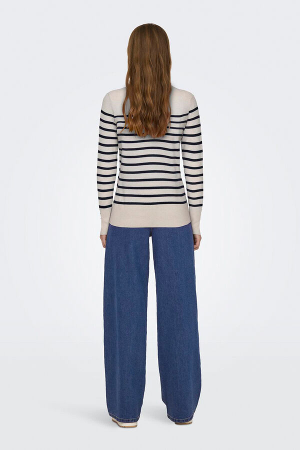 JDY Camisola de gola redonda cru