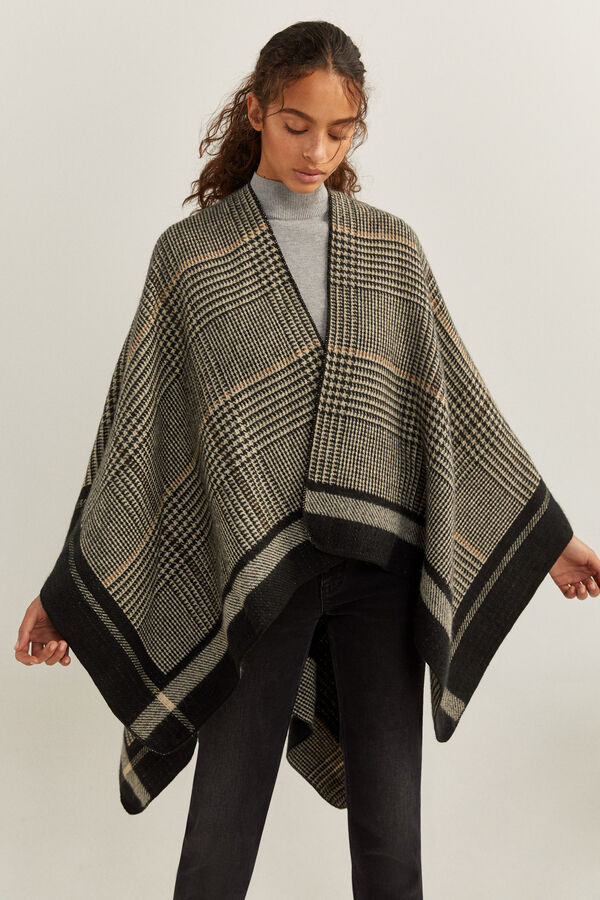 Springfield Gorro punto pomp&oacute;n negro