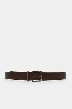 Springfield Cinturón básico reversible marrón oscuro