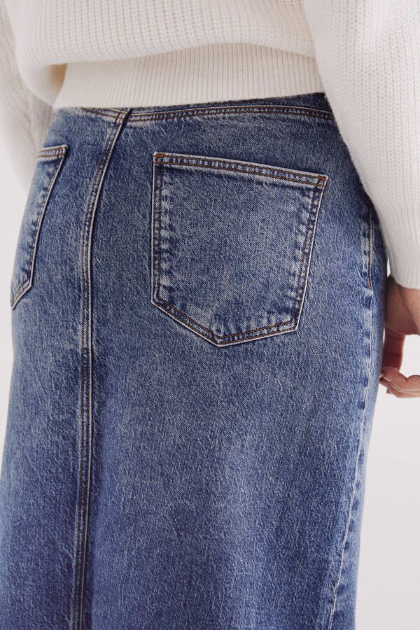 Springfield Saia de ganga midi azul