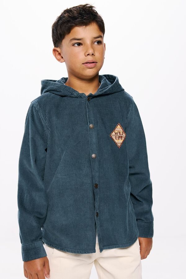 Springfield Kids Sobrecamisa pana ni&ntilde;o azul