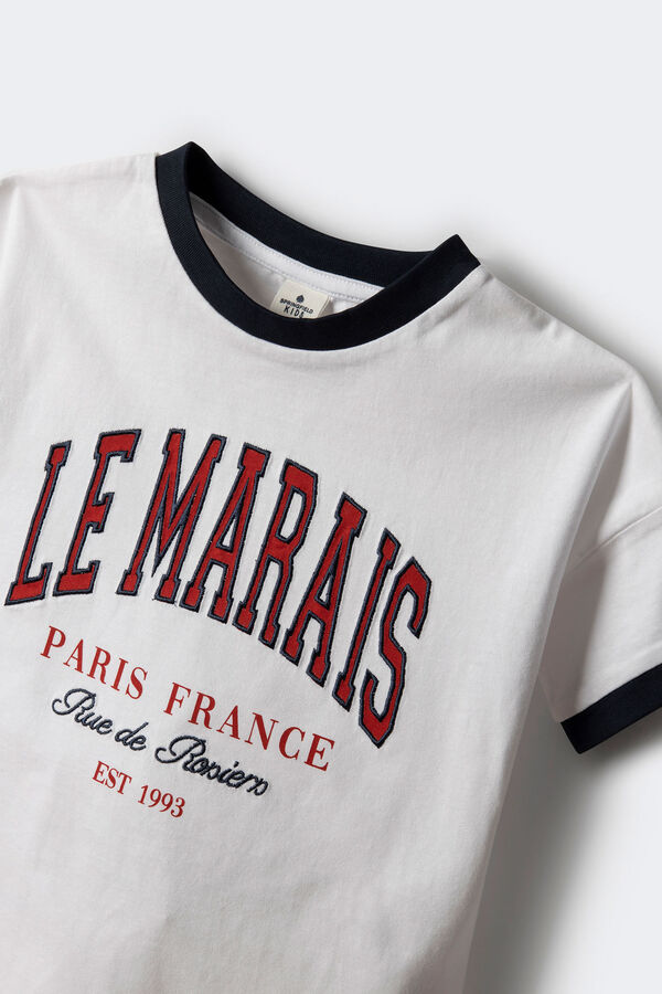 Springfield Kids Camiseta Le Marais niña blanco