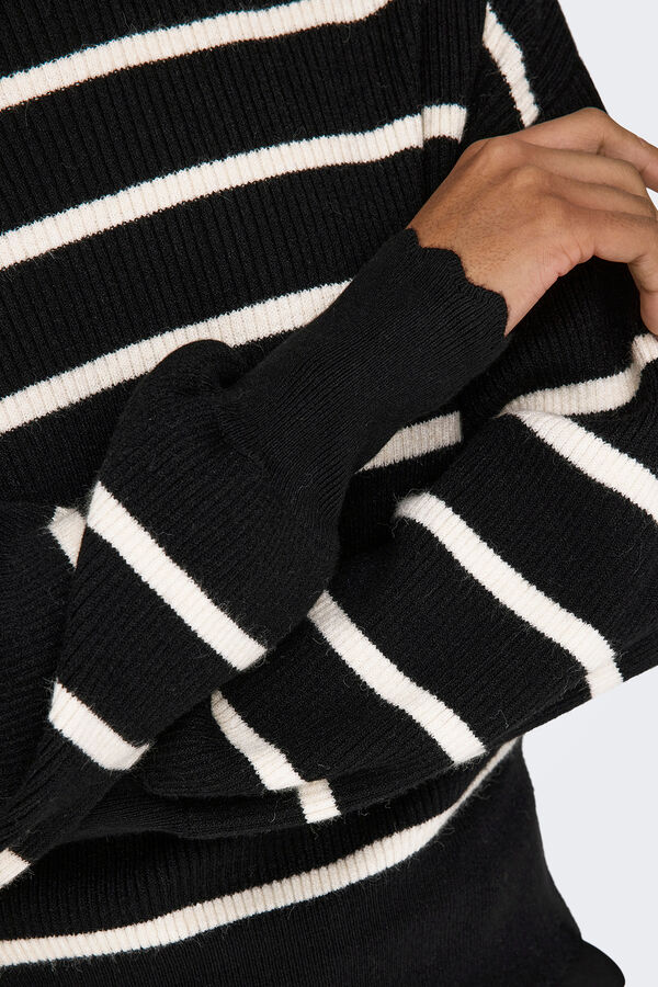 Only Camisola às riscas preto