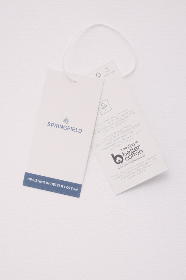 Springfield Polo piqu&eacute; detalhes contraste regular fit azul