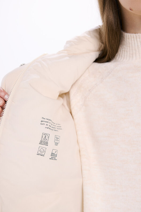 Springfield Casaco acolchoado repelente &agrave; &aacute;gua bege