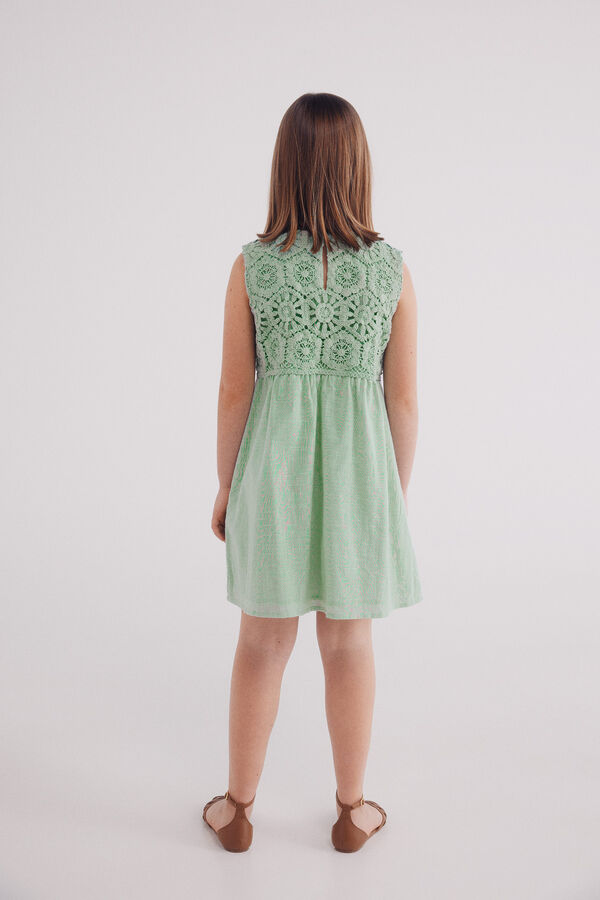 Springfield Kids Vestido crochet ni&ntilde;a verde