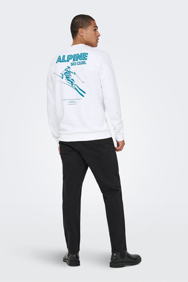 Only & Sons Sweatshirt com gola redonda branco