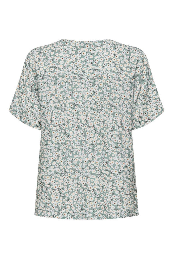 Only Top escote V turquesa