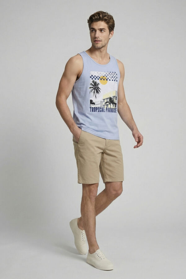 JJ REBEL T-shirt al&ccedil;as estampada azul