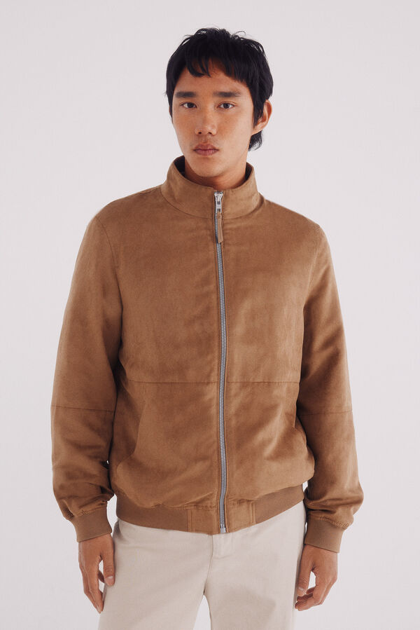 Springfield Cazadora efecto ante beige