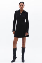 Oxxo Vestido mini botones negro