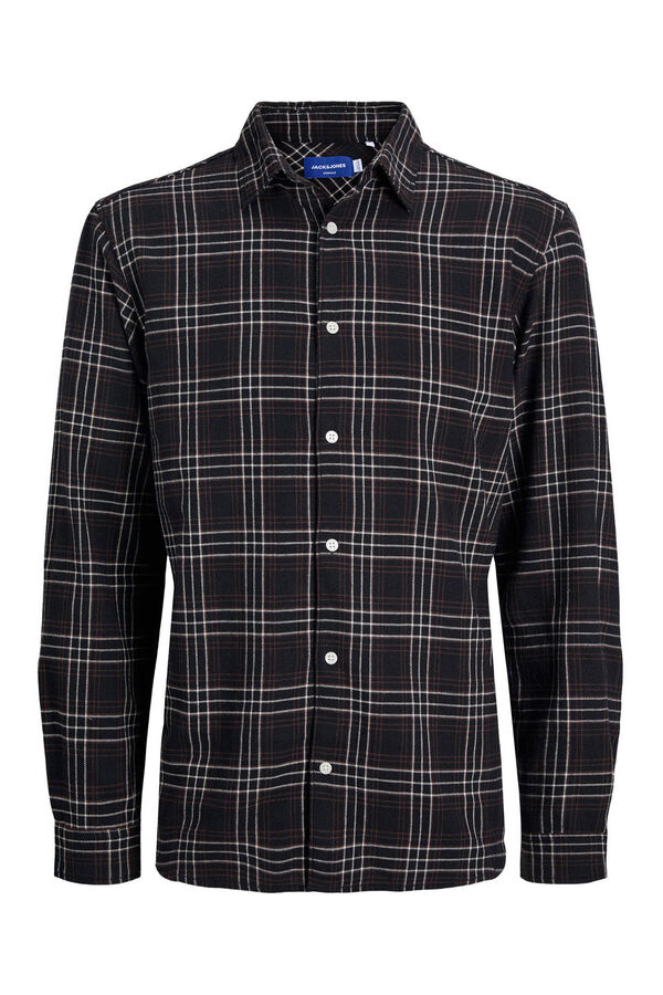 Jack & Jones Camisa de flanela xadrez preto