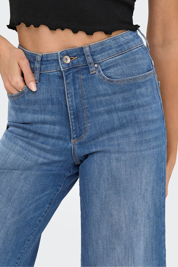 Only Jeans Wide Leg cropped azul