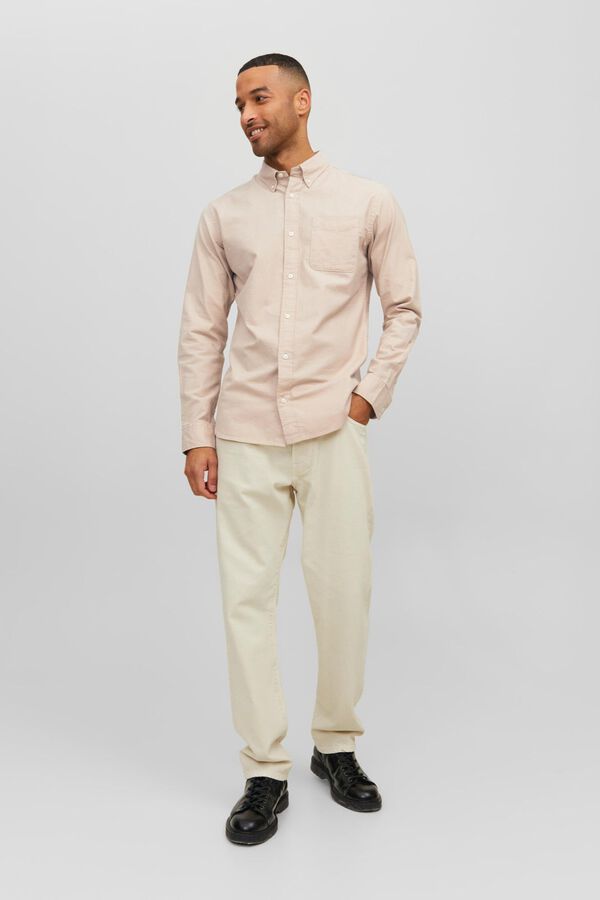 Jack & Jones Camisa oxford bege