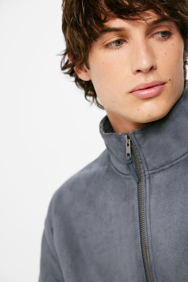 Springfield Cazadora cuello alto doble faz azul