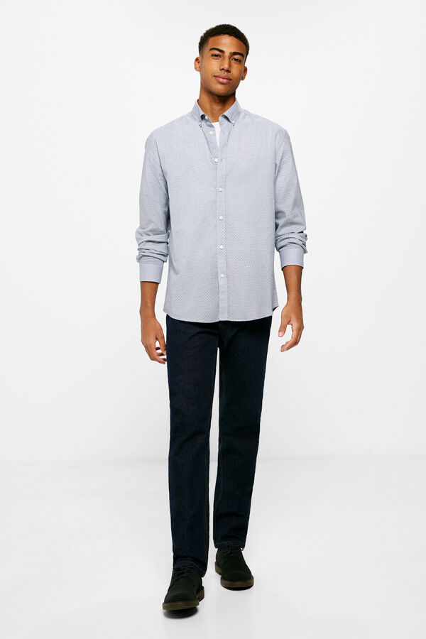 Springfield Camisa ligera estampada azul