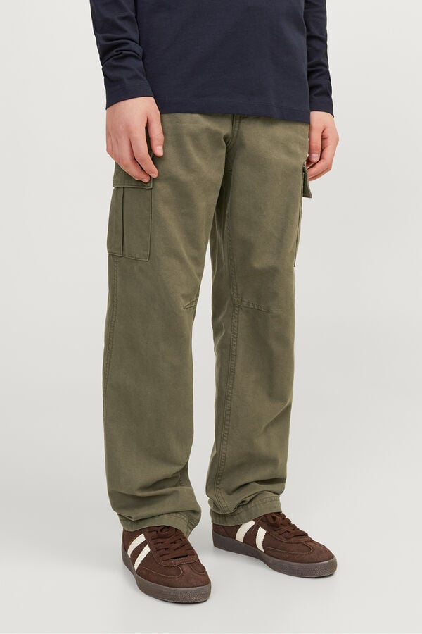 Jack & Jones Junior Pantal&oacute;n cargo regular fit verde