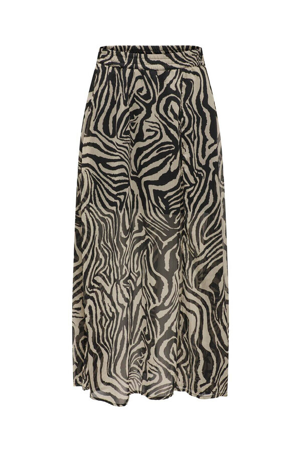Only Falda midi estampada negro