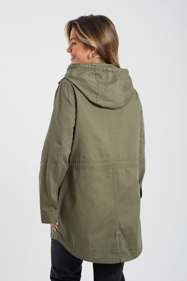 Brave Soul Parka con capucha kaki