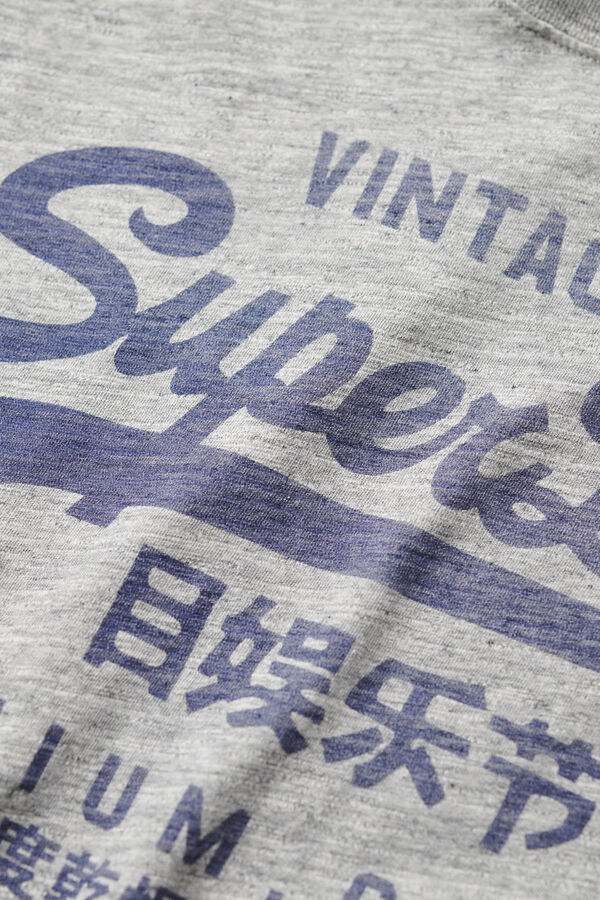 Superdry T-shirt de manga comprida cinzento