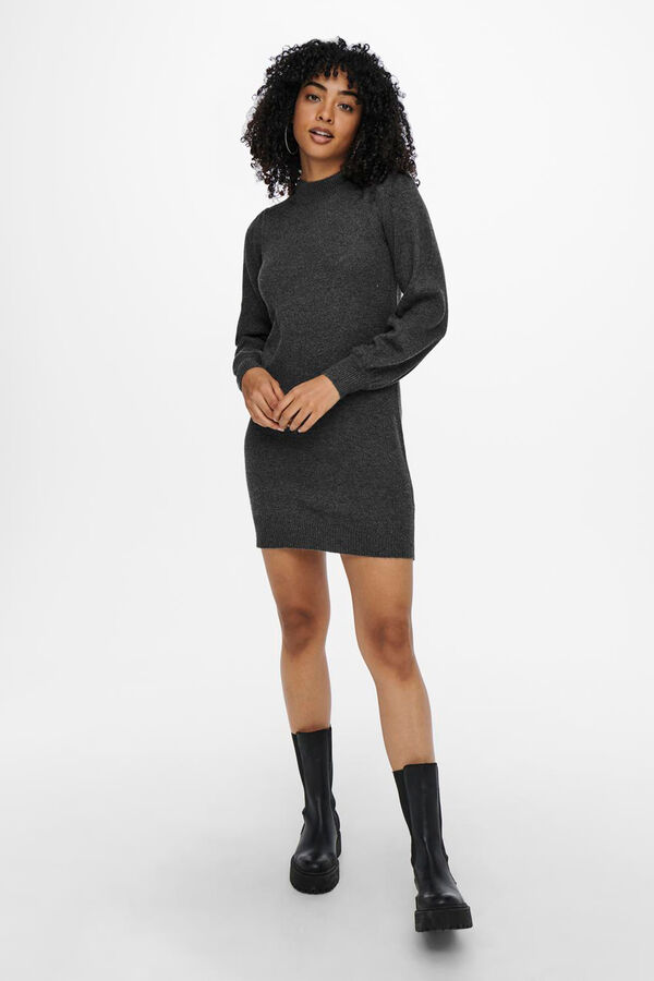 JDY Vestido de malha cinzento