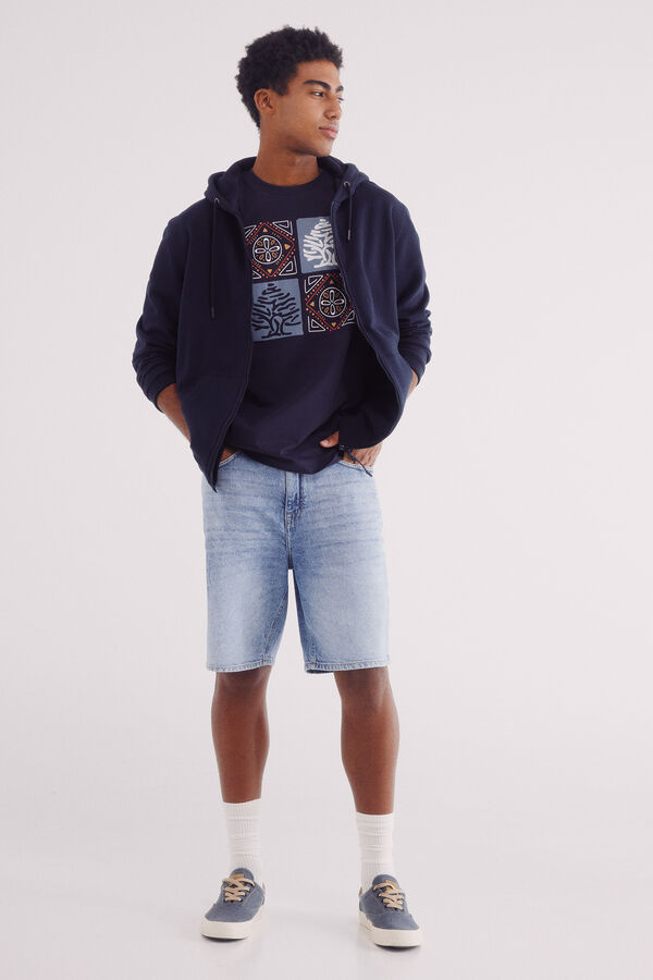 Springfield Camiseta &aacute;rbol &eacute;tnico azul