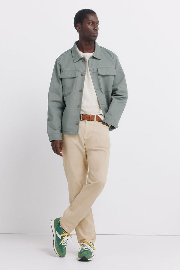Springfield Sobrecamisa algod&oacute;n overshirt fit verde