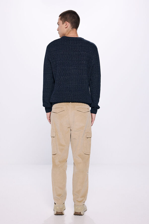 Springfield Pantal&oacute;n cargo pana slim fit beige