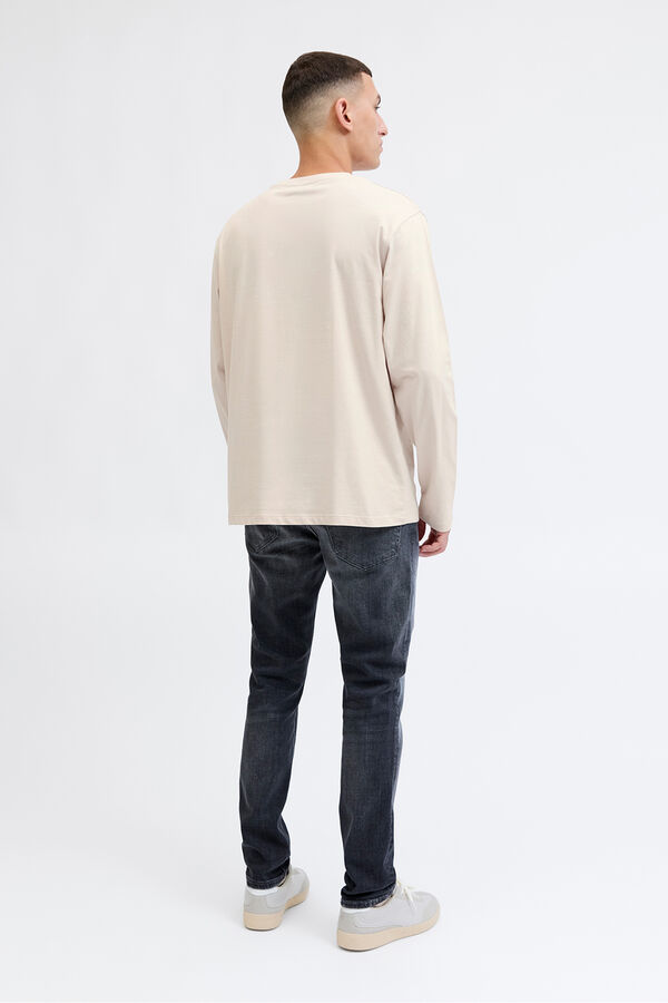 Jack & Jones Camiseta de manga studio gris