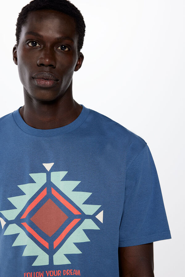 Springfield Camiseta &eacute;tnica azul