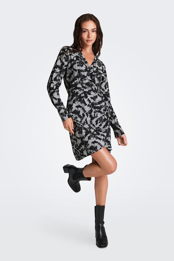 JDY Vesitdo ajustado de manga larga gris