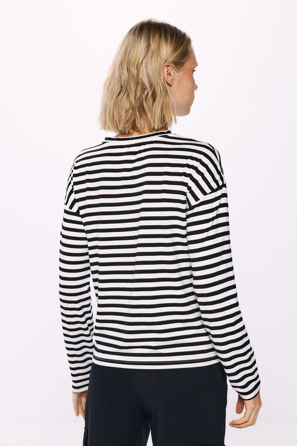 Springfield Camiseta rayas negro