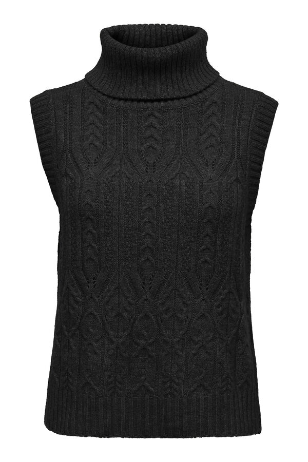 JDY Chaleco de punto negro