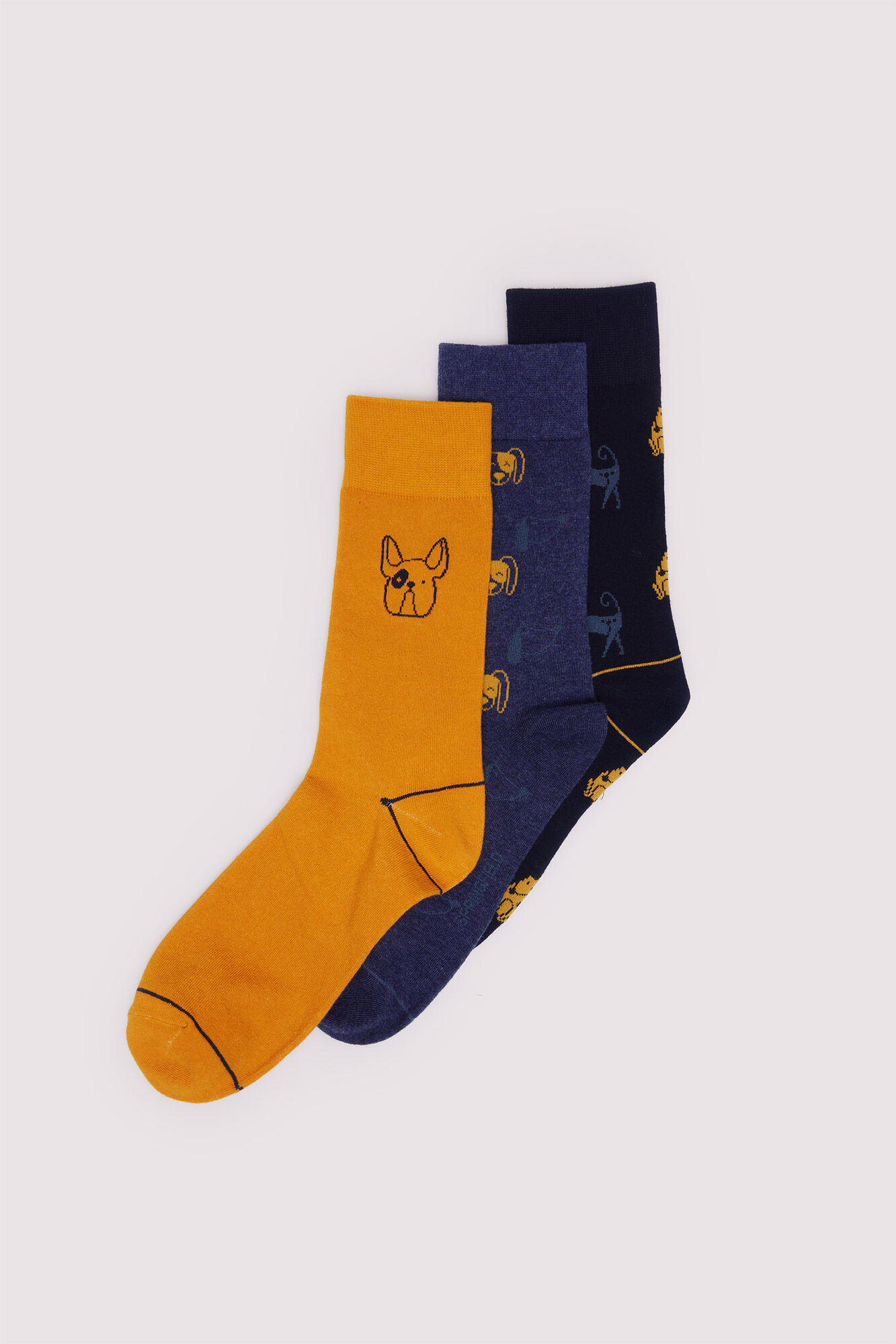 Springfield Pacote de 3 meias jacquard para c&atilde;es