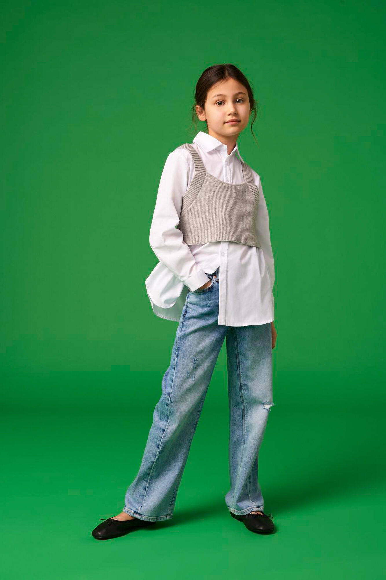 Only Girls Vaquero wide de ni&ntilde;a
