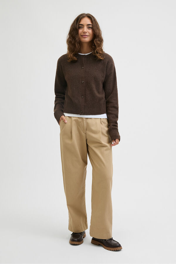 Jack & Jones Cardigan de punto con botones marr&oacute;n