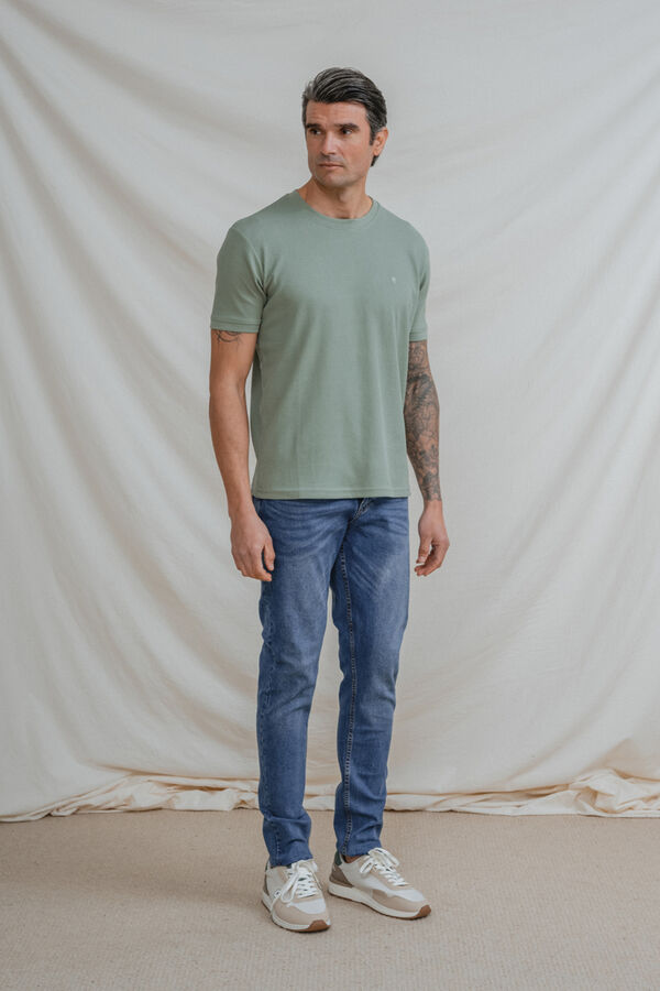 Celopman Denim slim b&aacute;sico azul