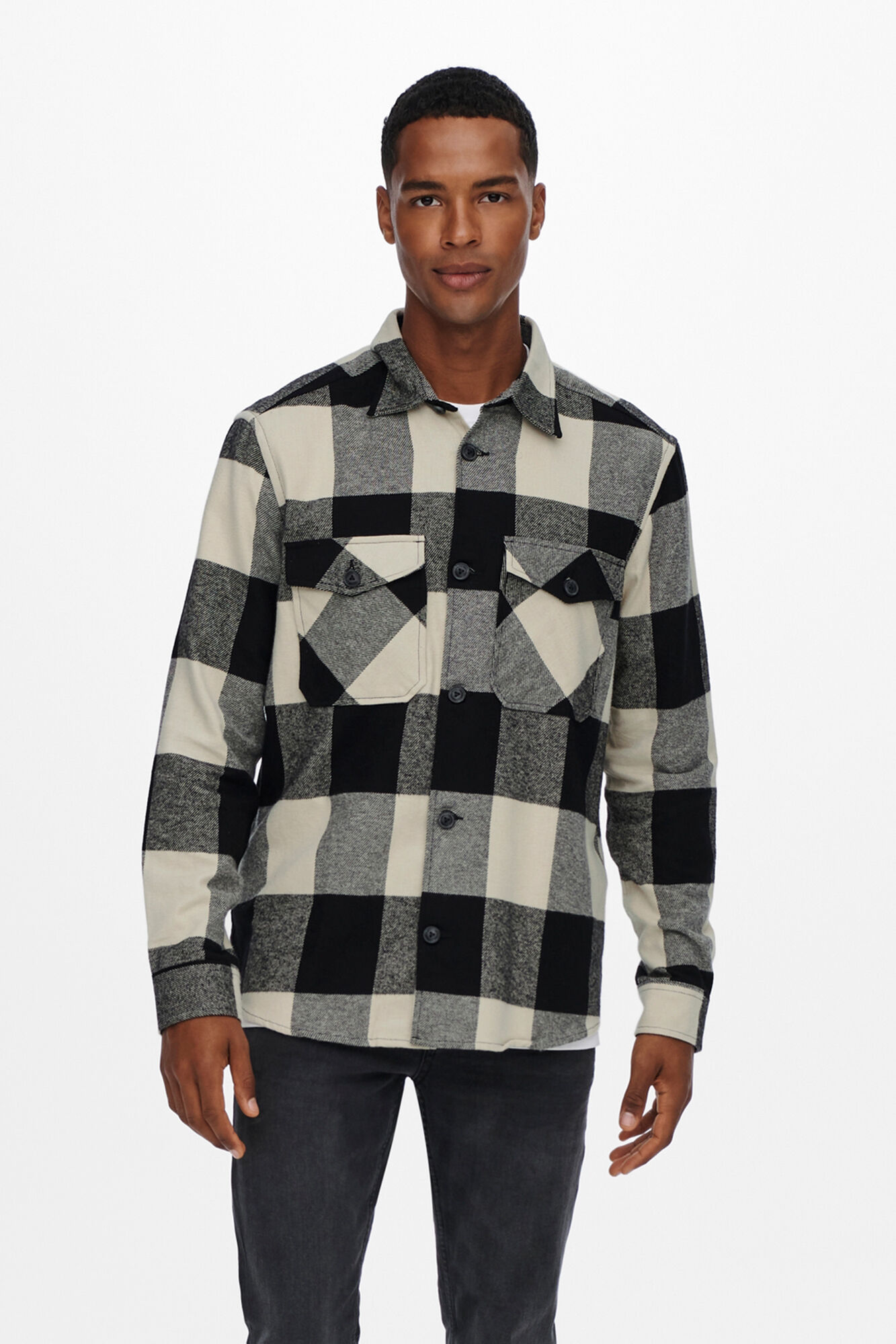 Only & Sons Sobrecamisa de cuadros regular fit