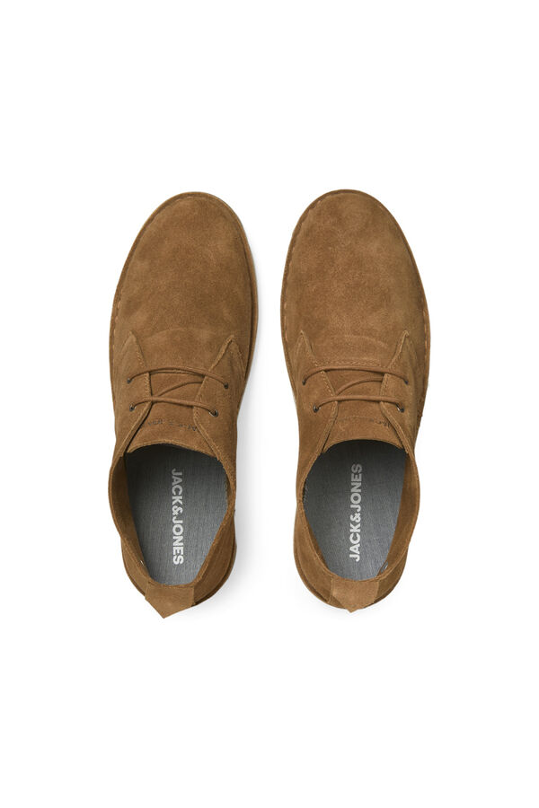 Jack & Jones Botins de camur&ccedil;a com cadar&ccedil;o cru