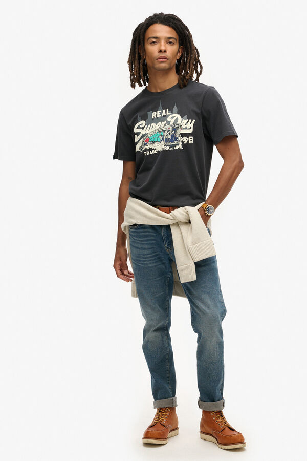 Superdry  Camisola de manga curta  azul