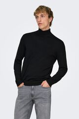 Only & Sons Camisola de gola alta regular fit preto
