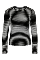 Only Top de rayas negro