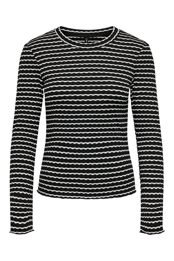 Only Top de rayas negro