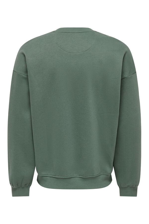 Only & Sons Sudadera cuello redondo Banksy verde