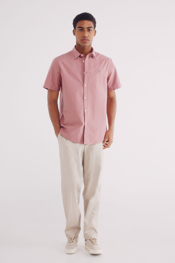 Springfield Camisa manga curta pinpoint rosa