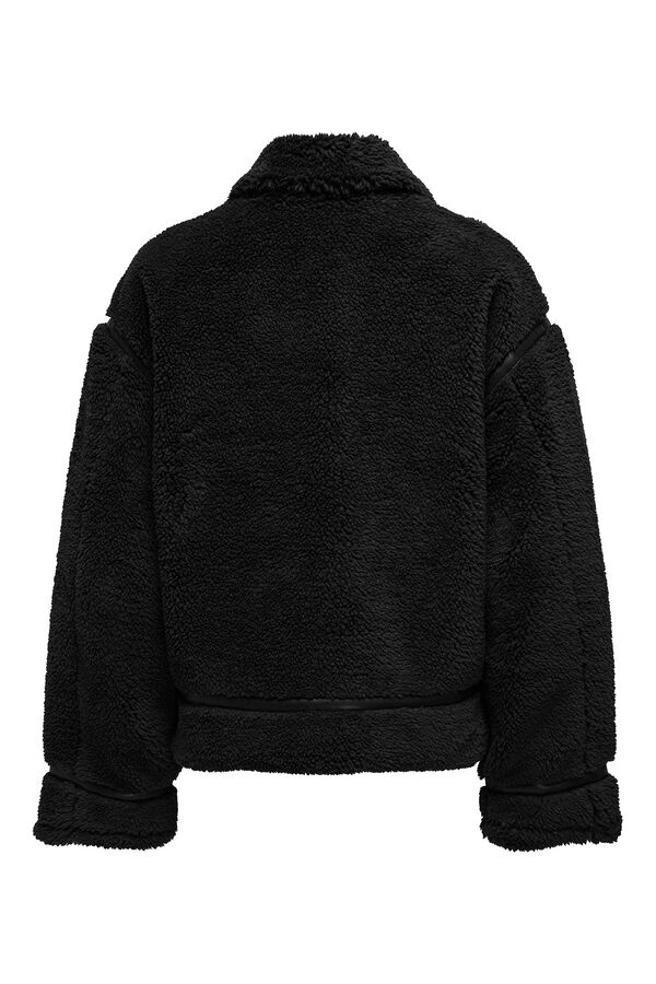 Only Chaqueta biker de pelo negro