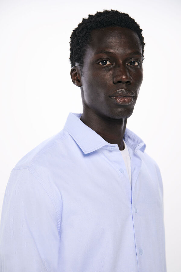 Springfield Camisa de vestir estrutura azul