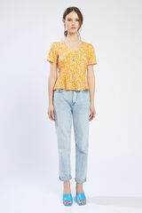 Pimkie Blusa ce&ntilde;ida estampado