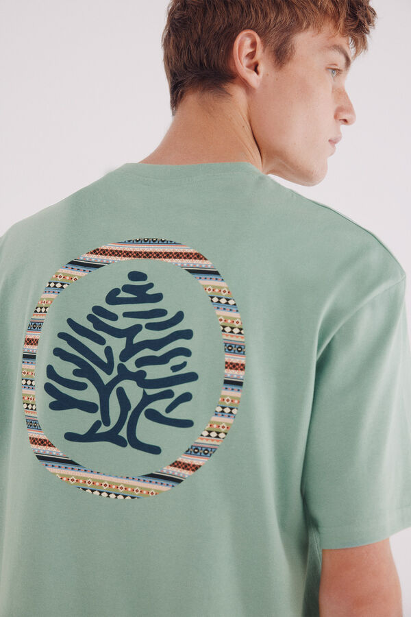 Springfield Camiseta &aacute;rbol &eacute;tnico verde